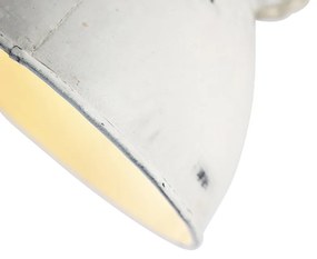 Spotlight industrial alb cu lemn de mango 18 cm - Mangoes