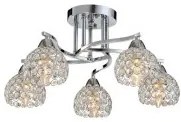 Plafoniera moderna cristal 5 becuri E14 LIZA 955LIZA5/CH Elmark