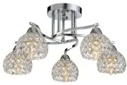 Plafoniera moderna cristal 5 becuri E14 LIZA 955LIZA5/CH Elmark