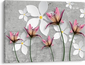 Tablou cu abstracție florală (70x50 cm)