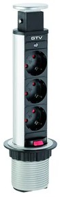 COLOANA 3 PRIZE + 2 USB ALUMINIU FI 60MM AE-BPW3S60-80