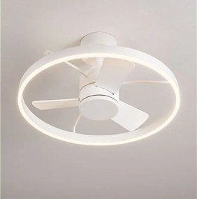 Lustra LED cu ventilator si telecomanda LUNAIR alb
