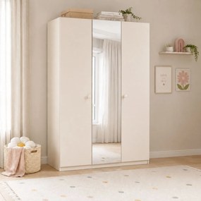 Dulap cu 3 usi si oglinda pentru camera copii , 150x214x62 cm, colectia Varia