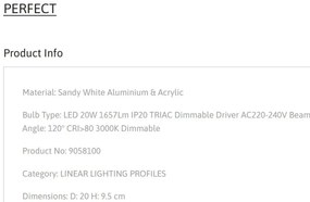 Spot LED aplicat tavan directionabil PERFECT alb 3000K Dimmable