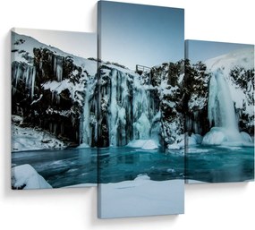 Tablou cu cascade înghețate (90x60 cm)