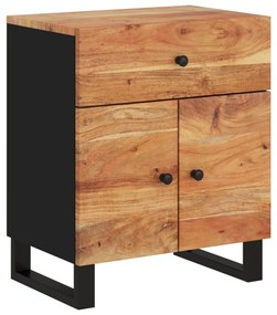 350669 vidaXL Noptieră, 50x33x60 cm, lemn masiv acacia și lemn prelucrat