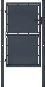 vidaXL Poartă de grădină din oțel 100x200 cm antracit