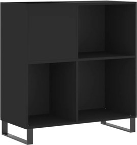 vidaXL Dulap pentru discuri negru 84,5x38x89 cm lemn compozit