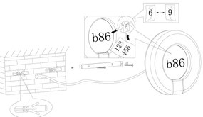 Eglo 98147 - LED Număr de casă MARCHESA LED/15W/230V IP44