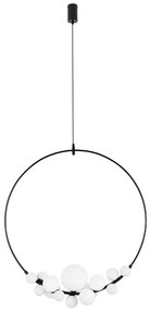 Lustra circulara cu 14 de surse de lumina ROCIO negru