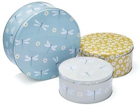 Recipiente 3 buc. din oțel pentru prăjituri English Meadow – Cooksmart ®