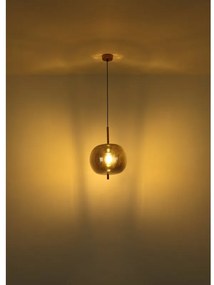Lustra cu 3 pendule design modern Blacky I negru mat, alama