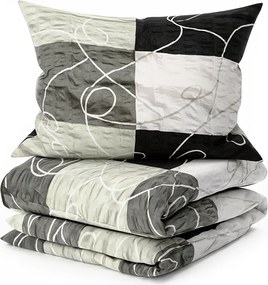 Lenjerie de pat creponata KASPARO BLEND gri Dimensiune lenjerie de pat: 70 x 90 cm | 140 x 200 cm