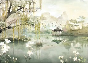 Tablou pe sticlă - Lac Chinezesc (70x50 cm)