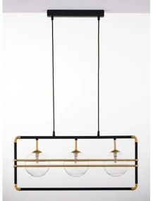 Lustră pe cablu Jupiter 2030 FIORI 3xG9/10W/230V negru/auriu/transparent