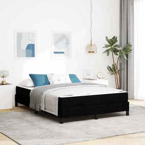 vidaXL Pat cu arcuri Altele Negru 140 x 190 cm țesătură