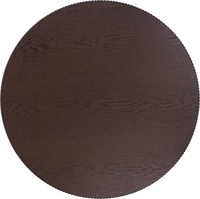 Măsuță de cafea pentru living Corbi 80 cm - nuc închis / negru mat