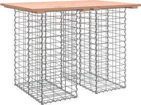 vidaXL Masă de grădină cu gabioane, 100x70x72 cm, lemn masiv Douglas