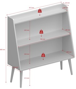 Tvilum Biblioteca pentru copii Culoare alba, GRAZIA