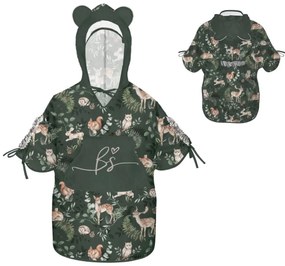 Pelerina de Ploaie pentru Copii, Poncho pentru ploaie 1,5-8 ani ,   Animals Garden Dark
