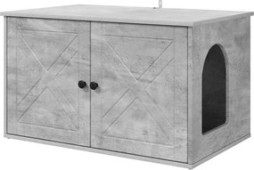 vidaXL Casa pentru pisici Beton 85 x 55 x 50 cm Lemn compozit