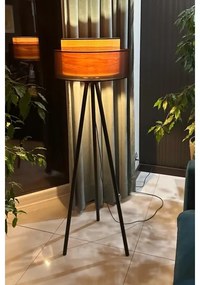 Lampadar WOOD Duolla BOHO 1xE27/15W/230V d. 45 cm negru/bej