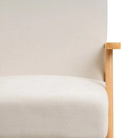 Fotoliu alb cu tapițerie din chenille Vintage – Casa Selección