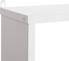 HOMCOM Bibliotecă Modernă de Perete, Rafturi Spatioase, 85x47.5x14.5 cm, Alb | Aosom Romania