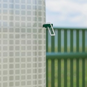 Outsunny Seră de grădină PE, seră pentru balcon, husă întărită 135 g/m², cadru din oțel, ușă cu fermoar, 200 x 140 x 200 cm, alb | Aosom Romania