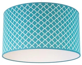 Lustră pe cablu Duolla MAROKO 1xE27/40W/230V d. 45 cm turcoaz/alb