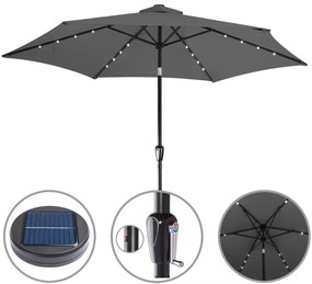 Deuba Umbrelă solară LED Miami Ø270 cm - antracit
