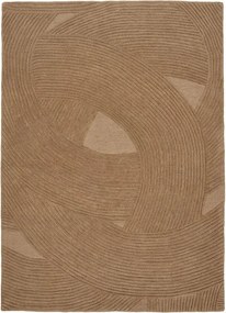 Covor în culoare naturală închisă țesut manual din lână 160x230 cm Pune – House Nordic