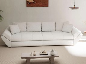 Canapea extensibilă dumonde cu ladă de depozitare si sezut confortabil din spuma high-density, Loana Euphoria Ivory 300x100 cm