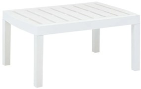 vidaXL Masă de grădină, alb, 78 x 55 x 38 cm, plastic