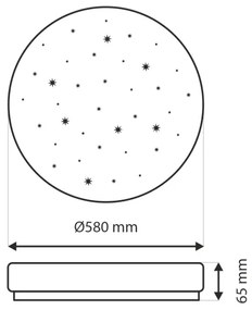 Plafonieră LED dimabilă IPOLY LED/60W/230V 2700-6500K + telecomandă