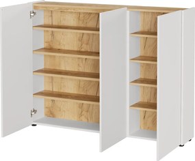 Dulap crem cu aspect de lemn de stejar 138x105x25 cm Libbiano – Germania