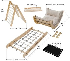 Juskys Set de cățărare pentru copii Movario 5 în 1