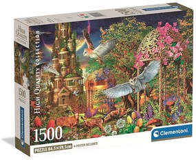 Colorat Woodland Grădină Fantastică puzzle de 1500 de piese Compact Clementoni