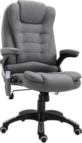 Vinsetto Fotoliu Relax cu 6 Zone de Masaj, Spătar Reglabil și Design Ergonomic, Gri | Aosom Romania