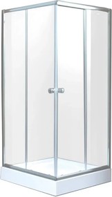 Cabina de dus patrata Invena Parla si usi culisante 90x90 crom