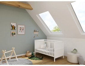 Pătuț alb din lemn masiv 70x140 cm Alkmaar – Germania