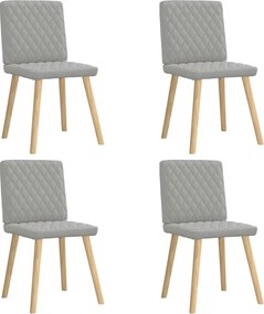 vidaXL Scaune de sufragerie 4 buc țesătură gri nor