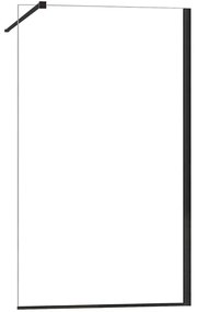 Paravan dus sticla securizata easy clean walk-in negru mat 120x200 cm Mediterraneo, Foxy 1200x2000 mm