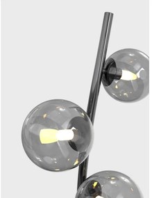 LED Lampadar NANCY Wofi 3014-905 9xG9/3,5W/230V negru/crom