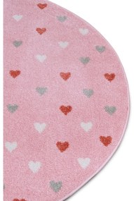 Covor pentru copii roz ø 140 cm Little Hearts – Hanse Home