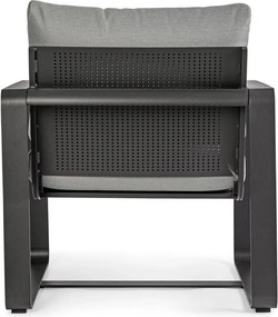 Fotoliu de grădină gri din metal Merrigan – Bizzotto