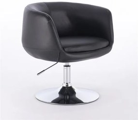 HC333N Scaun Neagră cu Bază Cromata