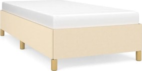 vidaXL Cadru de pat fără saltea cremă 90x200 cm țesătură