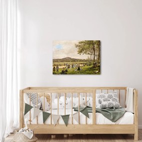 Tablou - French 19th Century, Race Course at Longchamps, reproducere (70x50 cm)