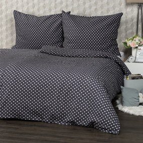 Lenjerie de pat 4Home Bulină gri, bumbac creponat, 140 x 200 cm, 70 x 90 cm